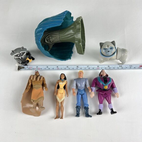 BURGER KING Pocahontas Toy Lot Plastic Figures Kid's Club VTG 90s Cake Toppers - Picture 4 of 8